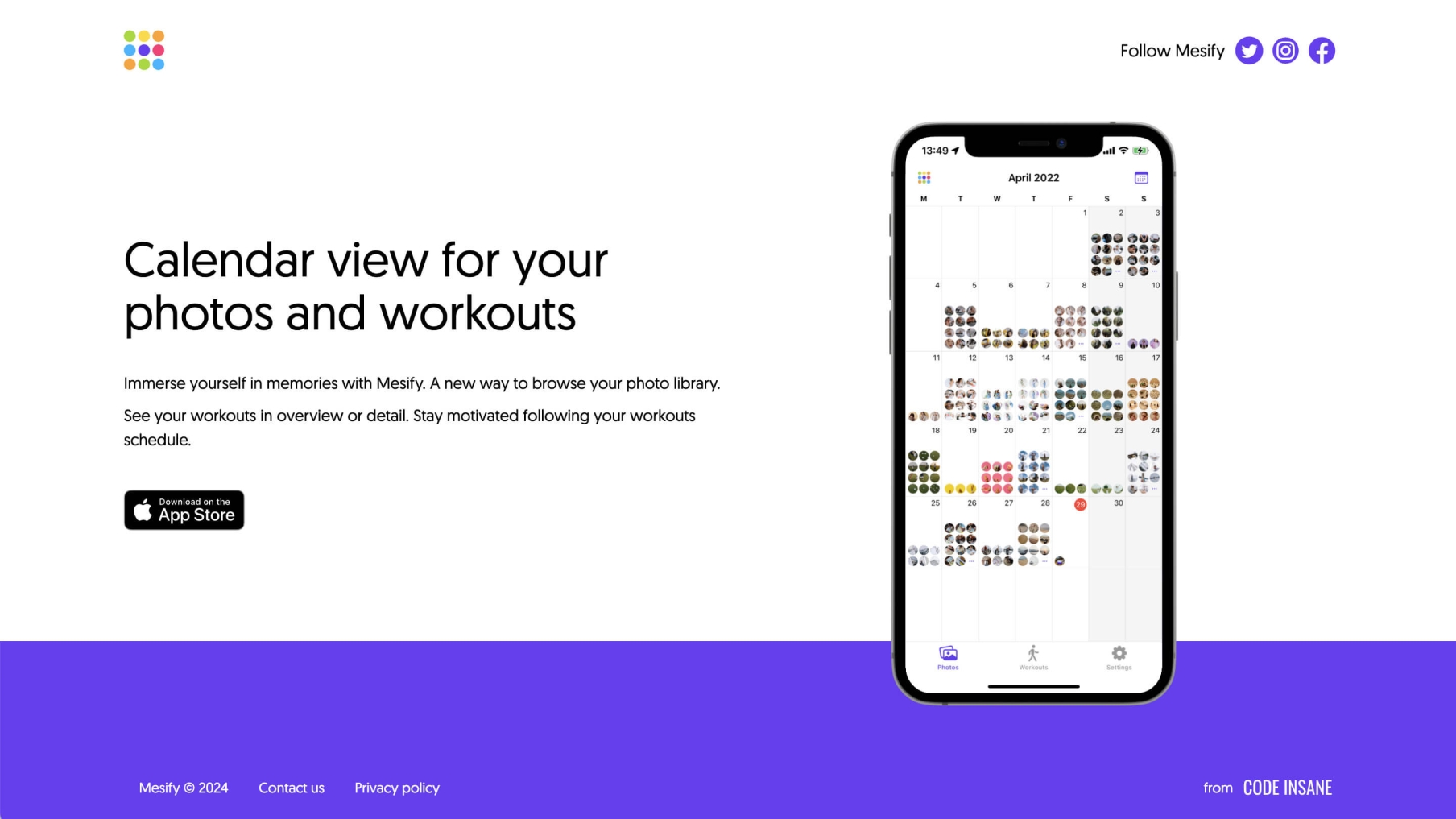 Mesify iOS application